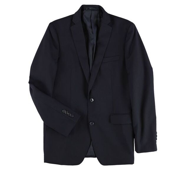 bar III Mens Tonal Check Two Button Blazer Jacket, Blue, NWT